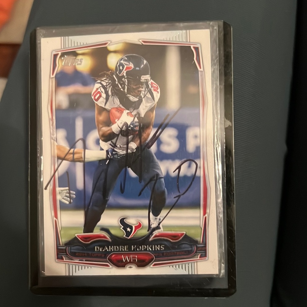 Deandre Hopkins signed football card Topps